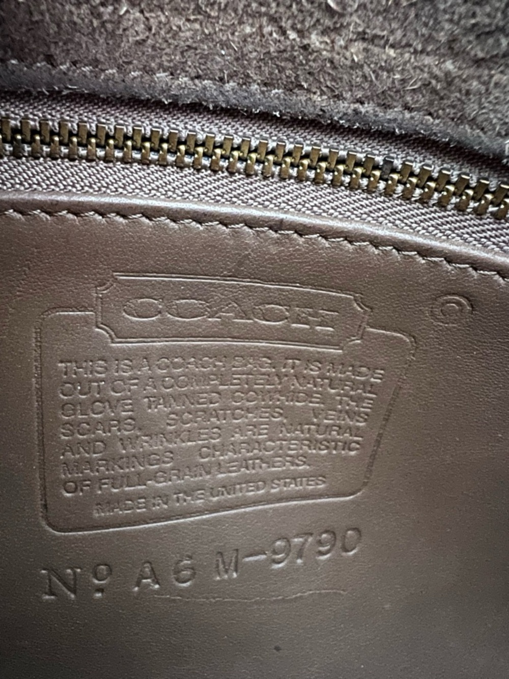 Vintage Coach 9790 Brown Leather Made in USA Crossbody Bag - Picture 7 of 7